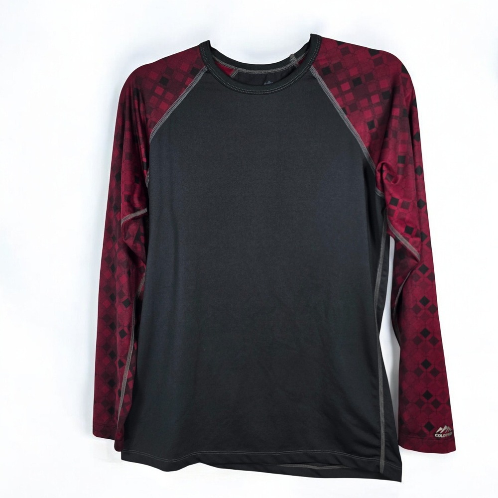 ColdPruf Activewear Top Black Red Long-Sleeve Base‎ Layer Women's Size Large